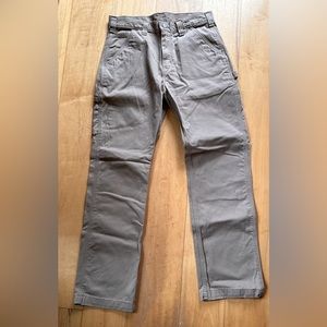 Khaki Carhartt pants.